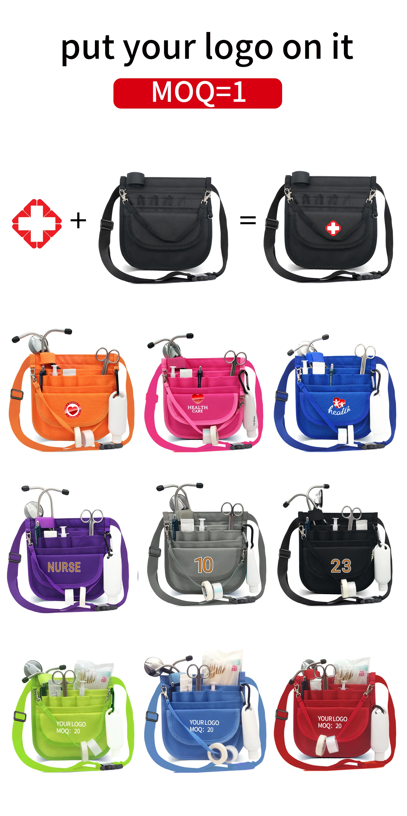 Portable Nurses Belt Organizer Quick Pick Pocket Medical Fanny Pack