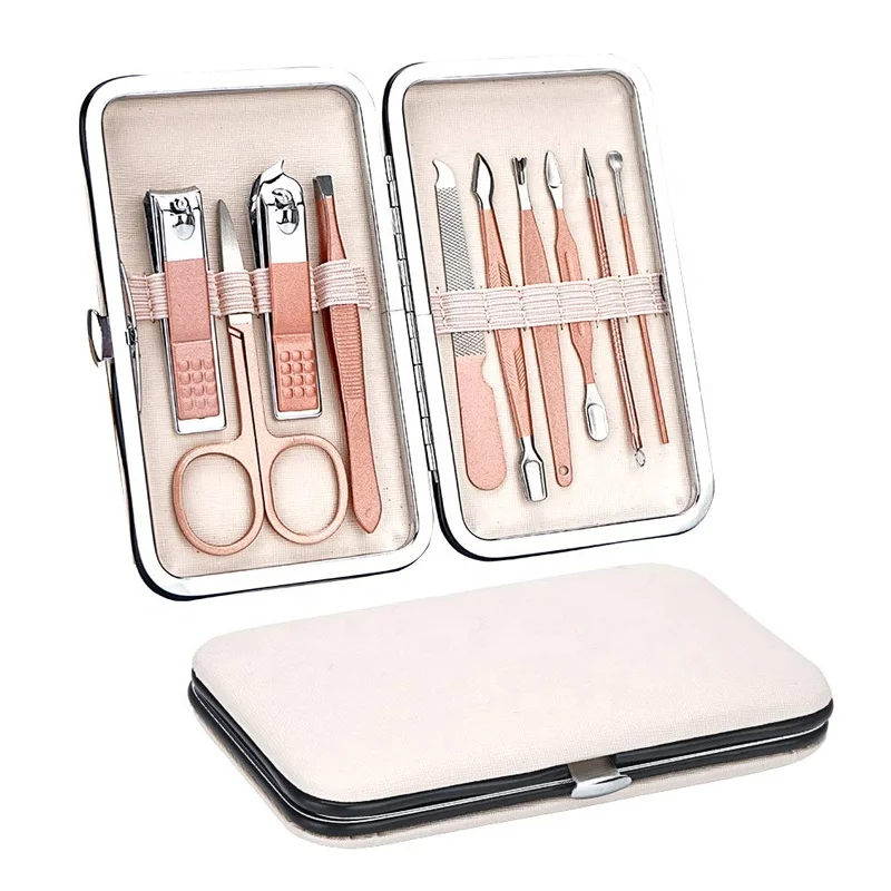 Patois te rechtvaardigen bossen Manicure Set Pedicure Kit 10 In 1 Nail Clippers Set,Professional Rose Gold  Stainless Steel Nail Tools Grooming Travel Case - Buy Manicure Set,Nail  Clipper Kit,Nail Tools Product on Alibaba.com