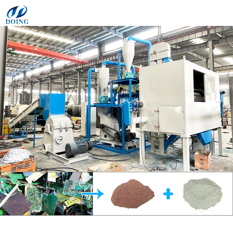 Scrap Printed Circuit Board Recycling Machine Electronic Waste PCB Board Recycling Plant Phone Boards Metal Recovery Machine