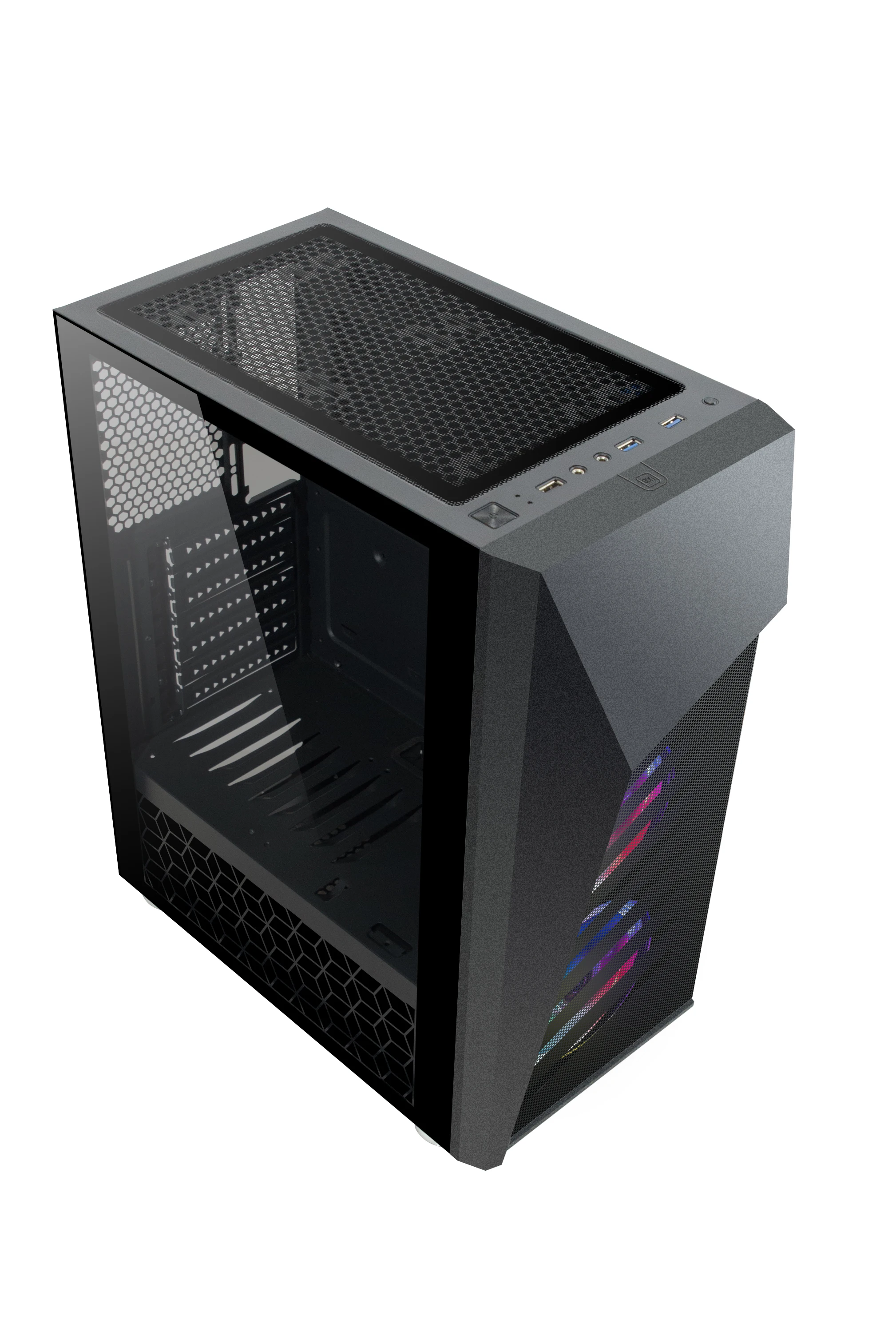 2020 HIGH END сверкающих ARGB световая полоса блок питания ATX игровой ПК чехол