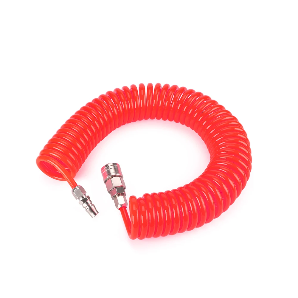 Air Compressor Spring Hose Coil with Quick Connect