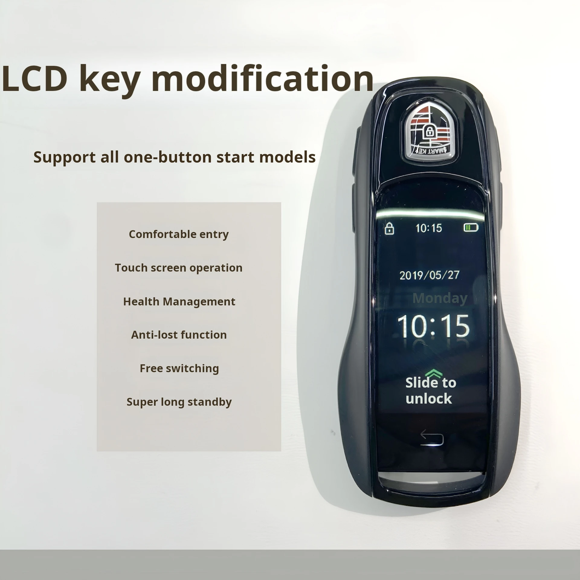 New Design Smart Remote Car Key with LCD Screen Suitable for Porsche  Cars With One-Key Start Function Modified