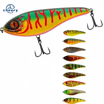 CHEERY Fishing Tackle Live Bait Stainless Steel Slow-Sinking Jerk Bait 150mm 80g Freshwater Bionic Pike – Lure – view 2