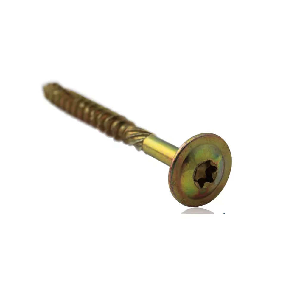 Flat Pan Flange Head Wafer Round Head Yellow Zinc Torx Wooden Carpentry Structural Timber Screws Construction Roof Truss Screws