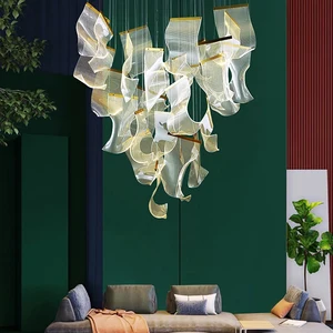 MEIYUN 2020 Decorative Luxury Dining Room Large Led Acrylic Chandelier