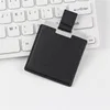 Gentleman negro - espejo 60*60mm funda de cuero 68*65mm