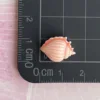 7 mini caracolas puntiagudas de color naranja