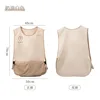 beige-high style vest apron with cloth towel