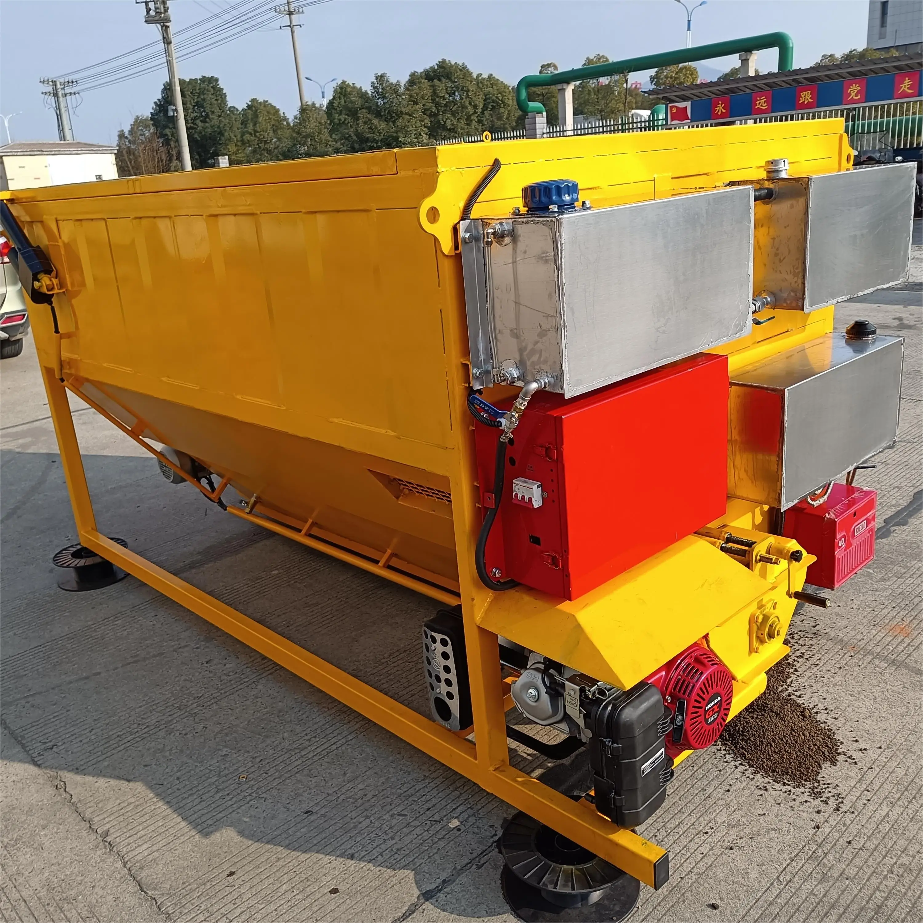 Truck-Mounted 3000 Asphalt Hot Box with Infrared Heater Combination Reclaimer Unit for Road Machinery