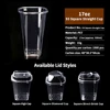 Tazza Dritta Quadrata Calibro 93mm - 17oz con Coperchio (3 stili)