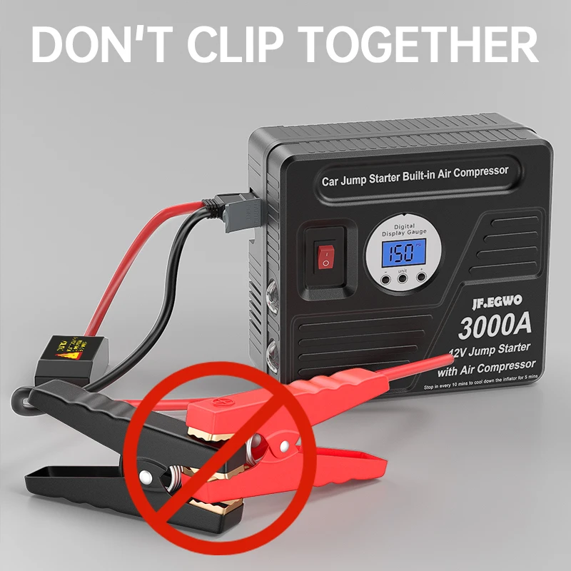 【プロセス】 Jf.egwoジャンプスターターポータブルカーバッテリーパック12v自動バッテリー充電器リチウムバッテリーブースタージャンパー