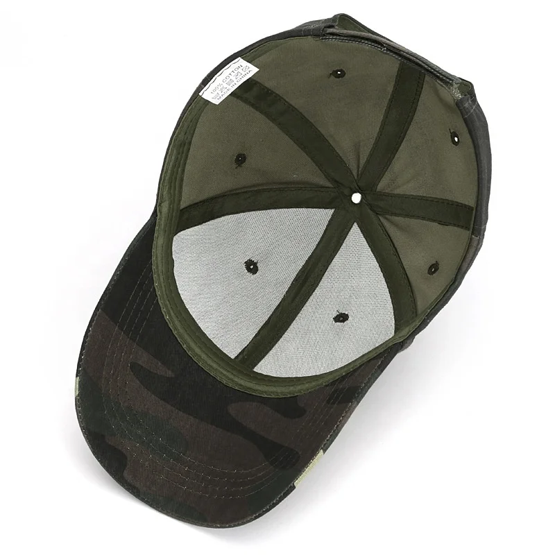 High Quality Custom 6-Panel Embroidered Dad Hat Cap Men 3d Embroidered Custom Logo Camouflage Sport Baseball Cap Trucker Cap