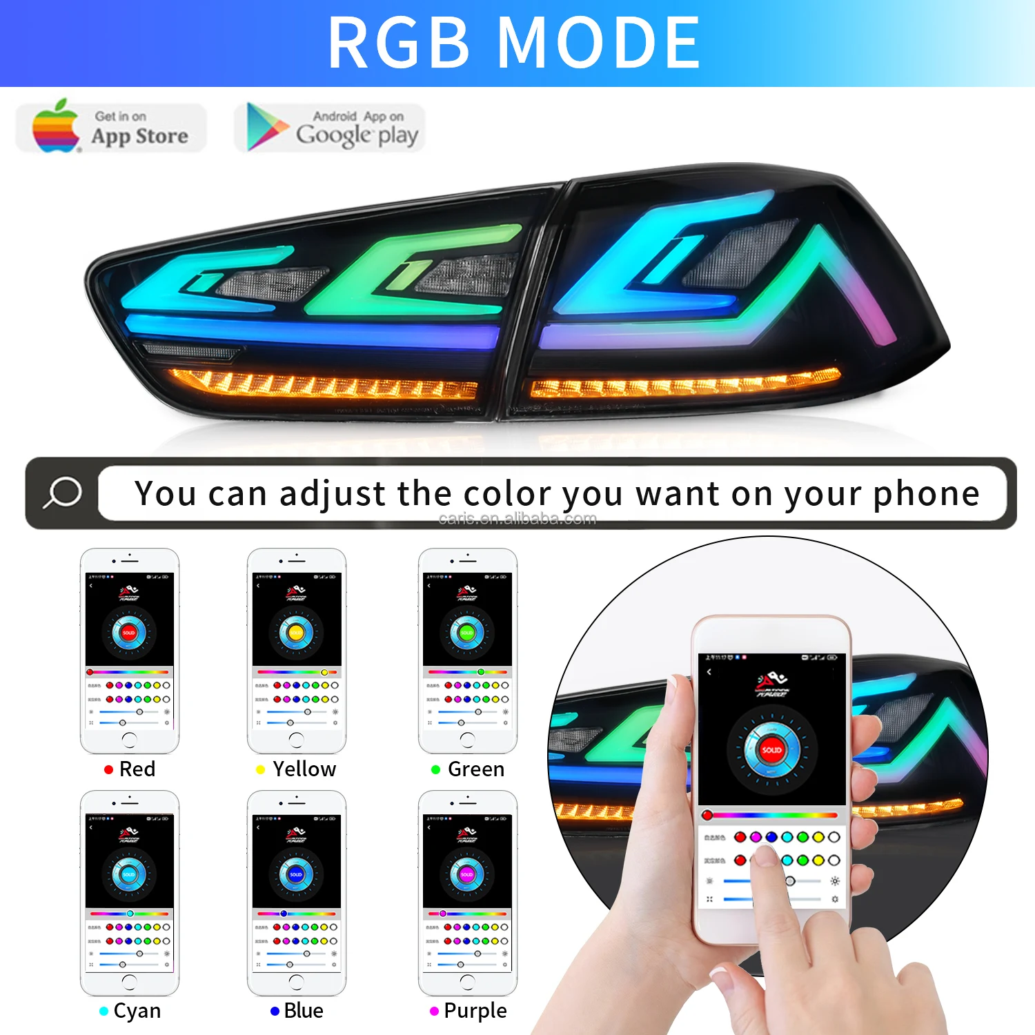Luz trasera arcaica de diseño RGB para Mitsubishi lancer EVO X, lámpara trasera de alta calidad con señal de giro secuencial, novedad, 2008-2018