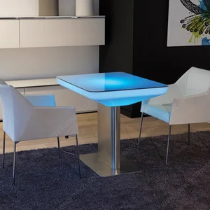 16 Color LED Dining Table Rectangle Rechargeable Portable for Dining Room Commercial Hotel Use