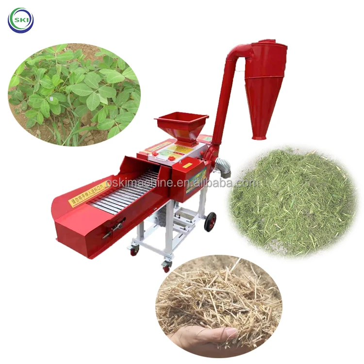 Agricultural Straw Chopper & Grinder Machine/ Hay Cutter Diesel Engine Silage Chopper Straw