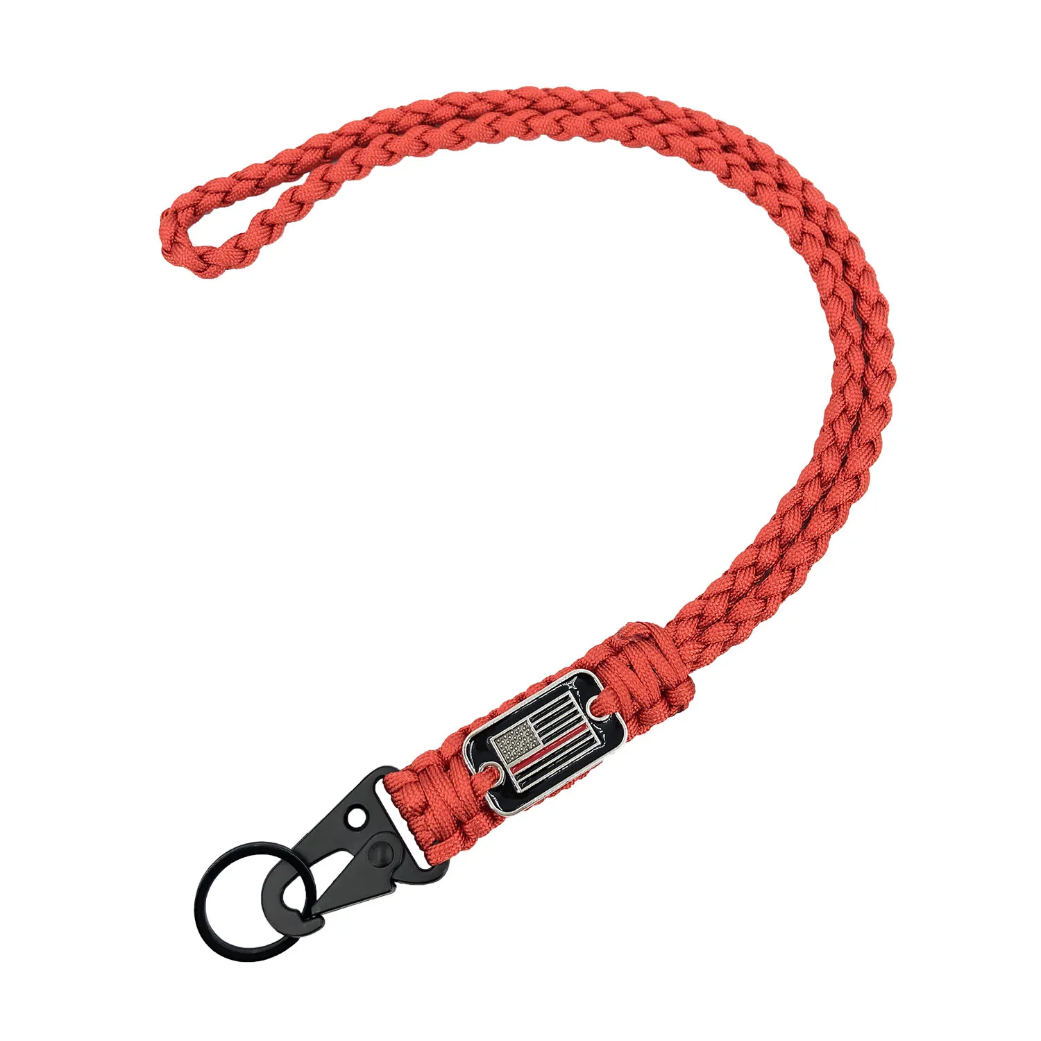 Factory Direct Sale Handmade Custom Flag Paracord Lanyard Paracord Keychain