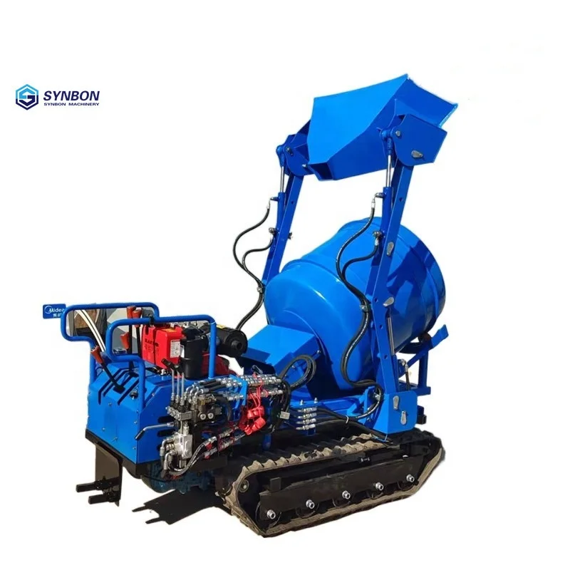 Хорошее качество, мини саморазгружающийся Бетономешалка 0,2 0,8 куб. М гусеничный самосвал для продажи