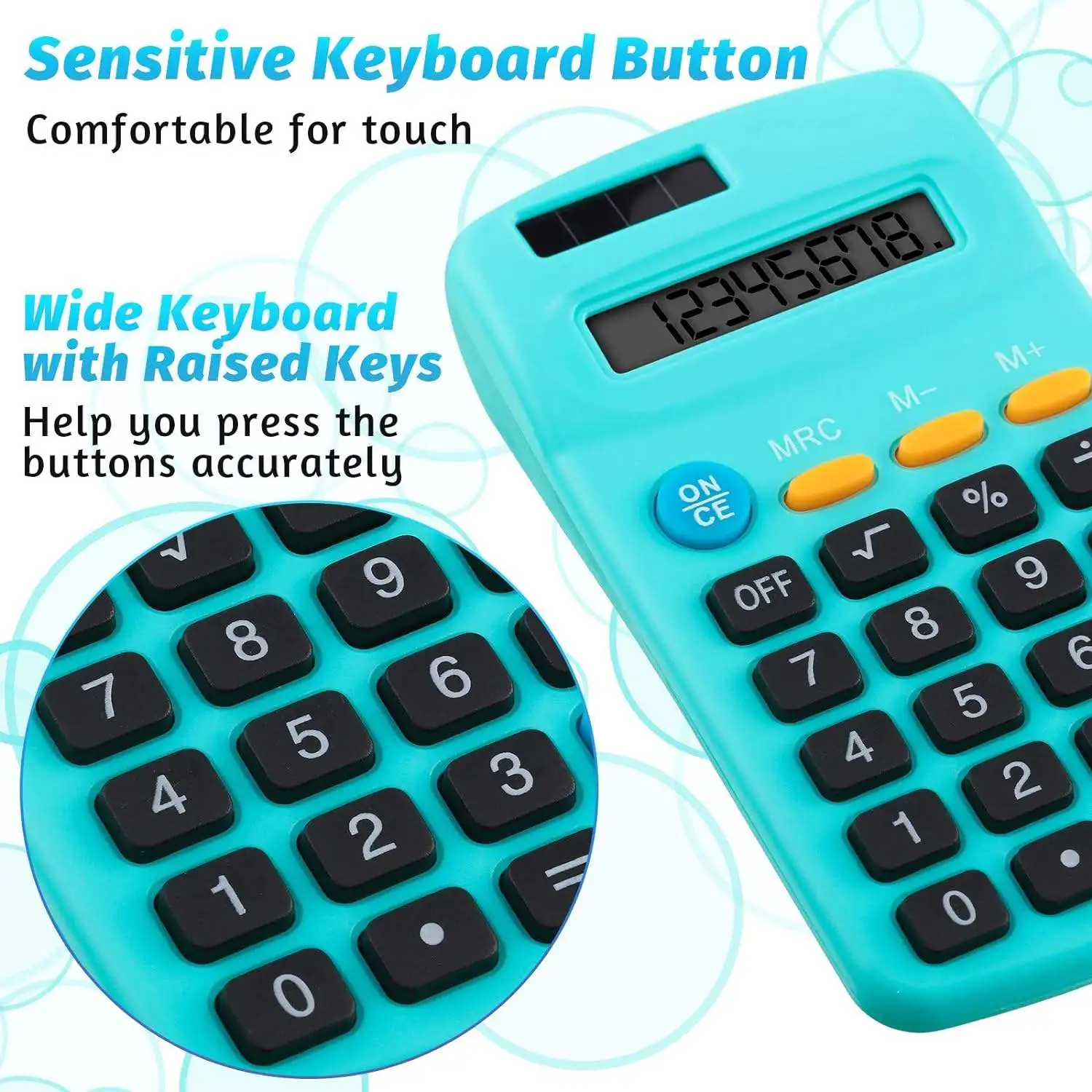 Mini Electronic Calculator Machine 8 Digit Student Professional Solar Small Pocket Calculator for Office Supplies