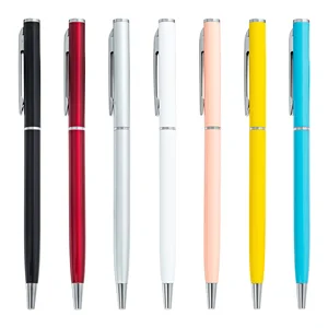 Premium Quality Customizable Logo Metal Ballpoint Pen Smooth Writing for Advertising & Promotional Gifts and School Supplies
