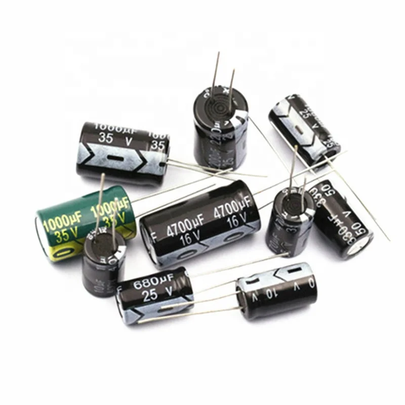 Condensador De Aluminio De 6,3 V, 10V, 16V, 25V, 35V, 50V, 63V, 100V