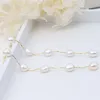 S925 gold plated white pearl