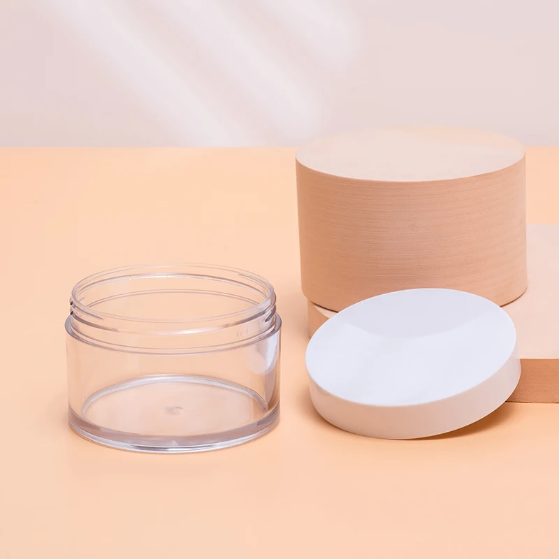 KG-J83R Transparent 150ML 200ML Cream Jar Plastic Containers With Lids PET Cosmetic Skincare Bottle Jars for Body Butter