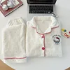50312 completo in velluto con cardigan a pois kt cat