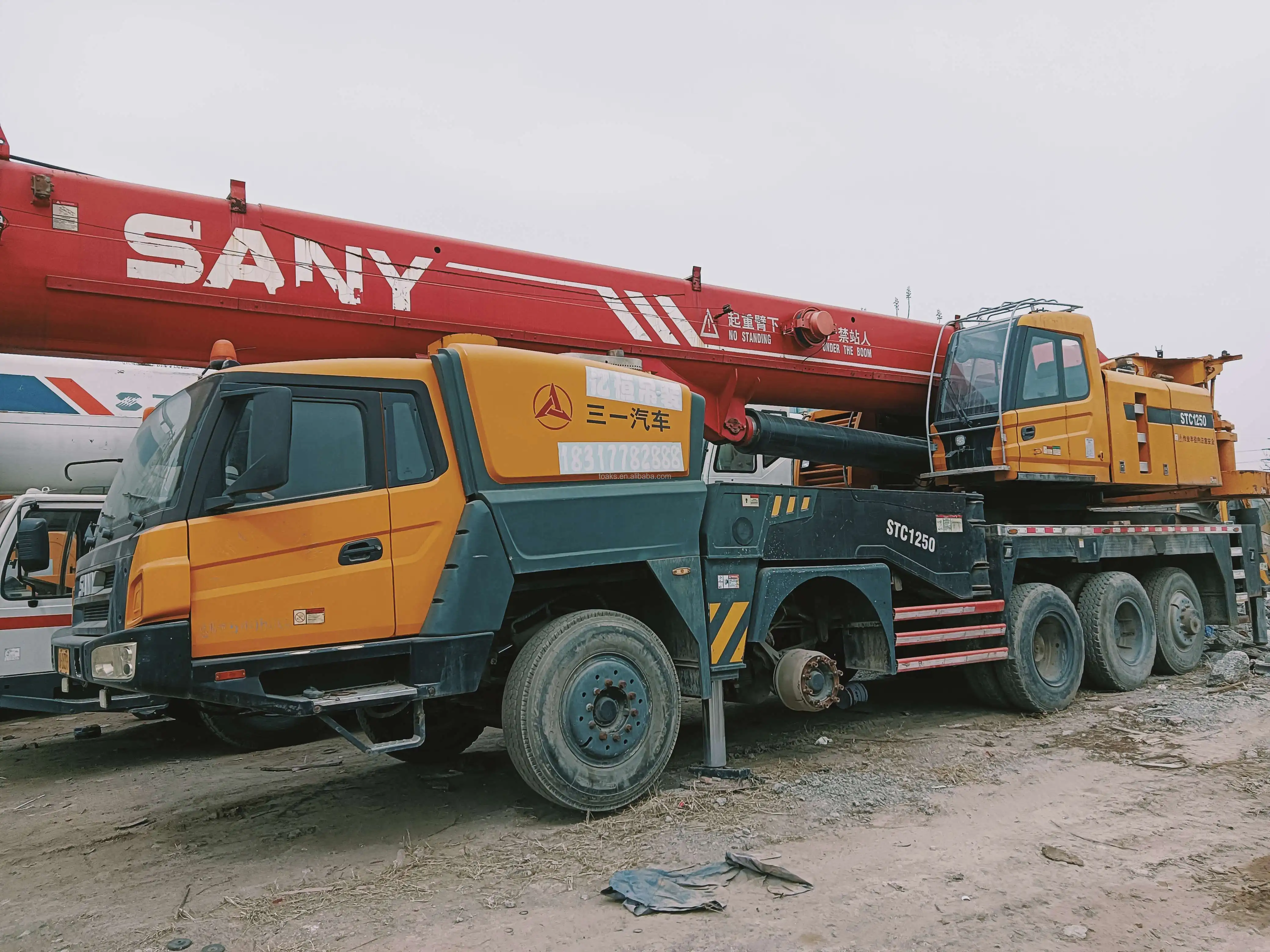 STC1250 125 Ton All Terrain Mobile Cranes Heavy Lifting Used Rough Terrain Crane