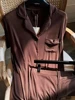 Chocolate colored short sleeved shorts
