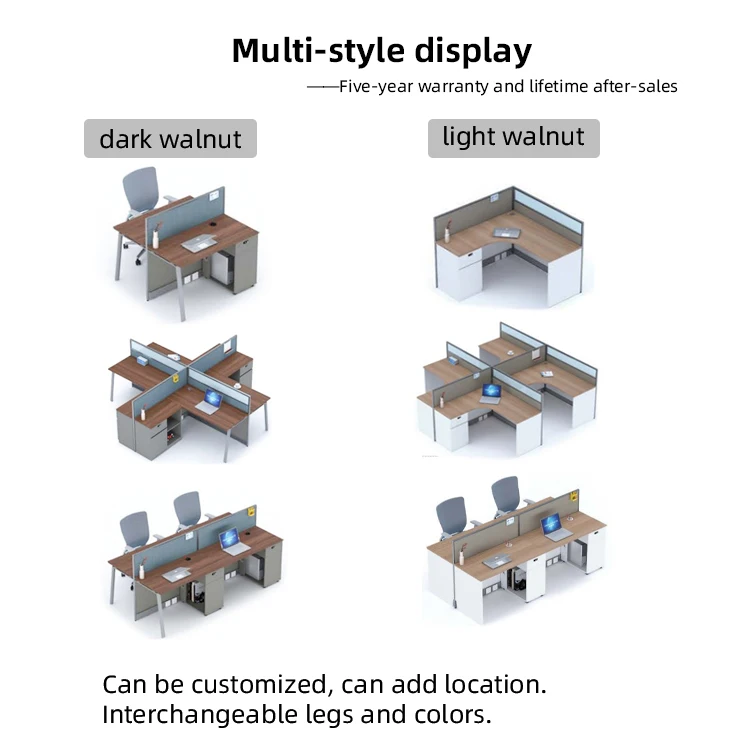 Производитель рабочей станции OEM ODM белый компьютерный стол панель перегородка офисный