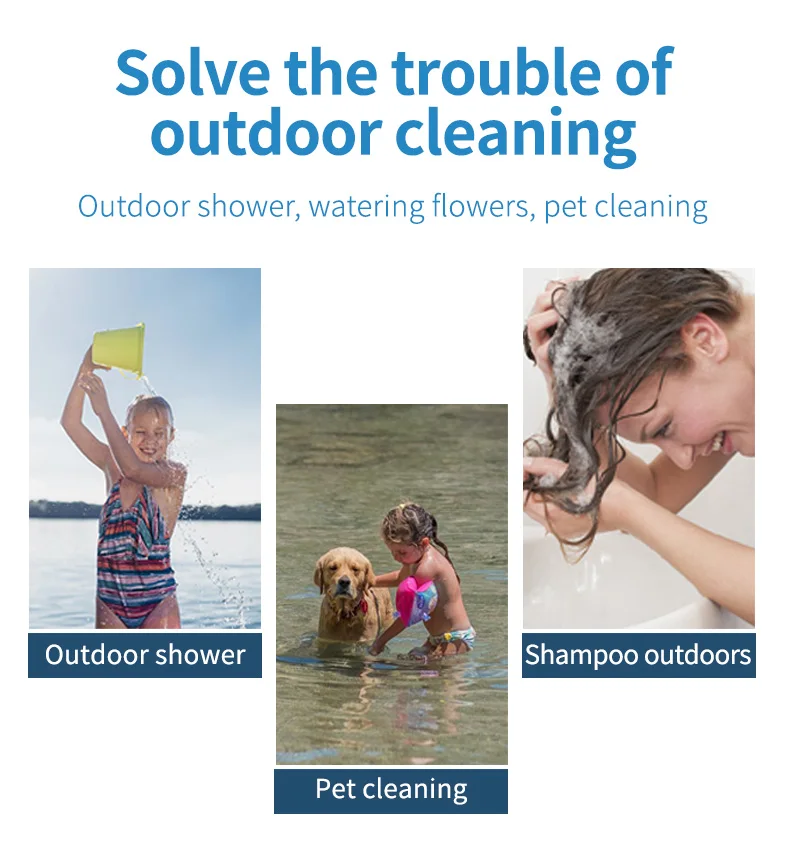 Outdoor Camping Gear High Quality Detachable Battery Rechargeable Shower Camp Portable for Camper Shower Station details