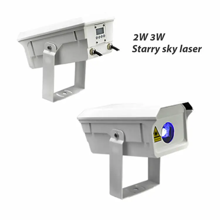 Waterproof 2w 3w RGB DMX512 Remote Control Laser Projector IP Outdoor Starry Sky Light