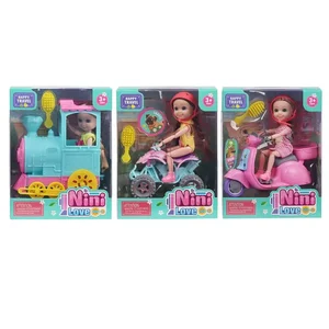 EPT 6Inch Fashion Mini Girl Doll Ride on Car Dolls Toys for Girls