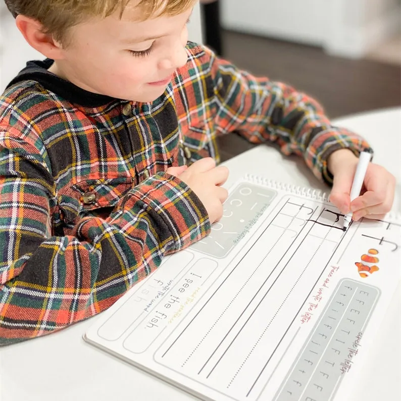 Custom Pattern Trace Erase Alphabet Workbook Tracing Letters Book for Kids