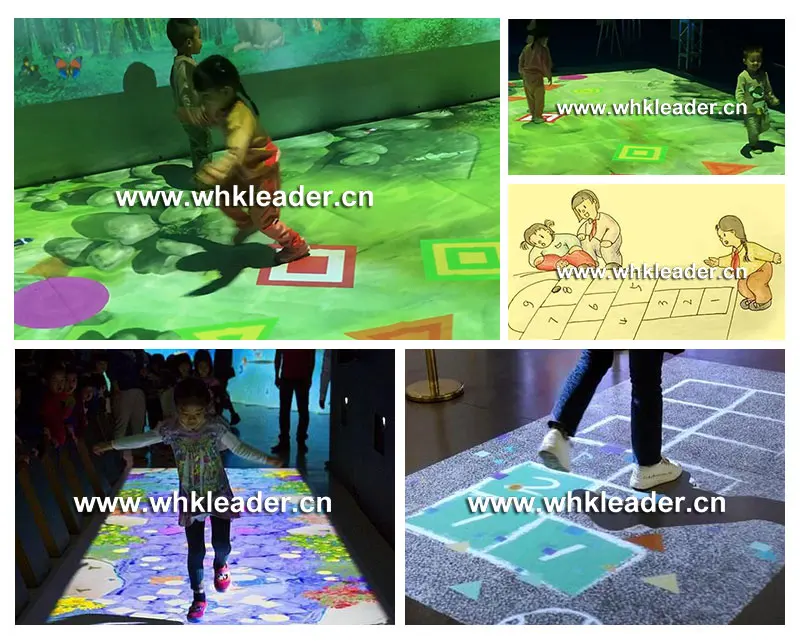 Interactive Projection Hopscotch Floor Games Holographic Immersive 3d