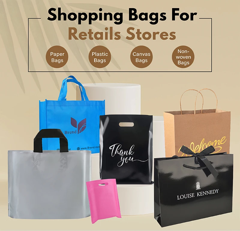 Luxury Boutique Shopping Bags For Clothes Store Bags With Logo Printed ...