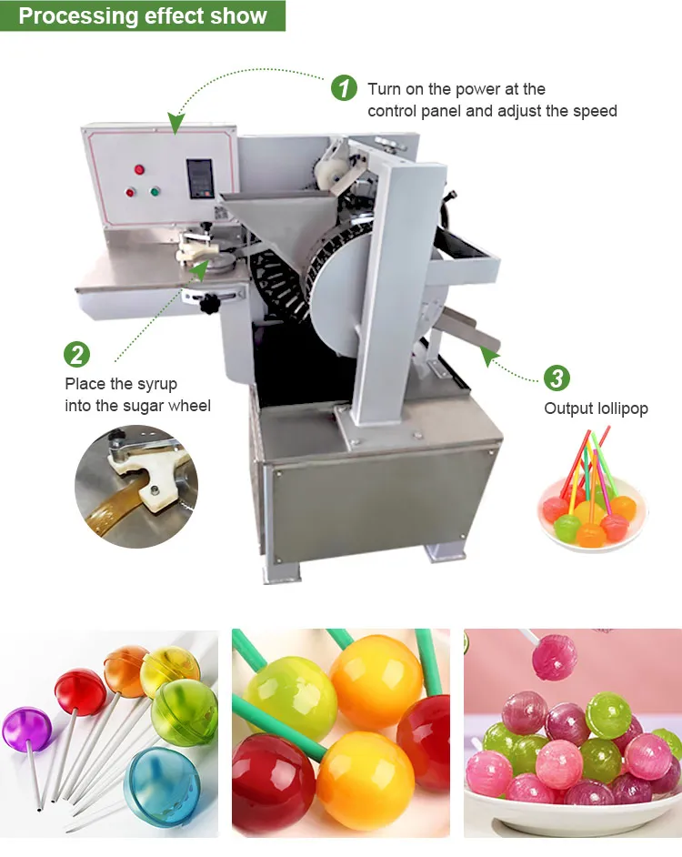 Round Flat Ball Small Stick Lollypop Die Form Production Line Hard