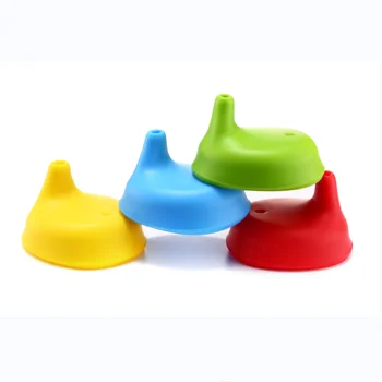 New 2024 bpa free stretch universal food grade silicone feeding Lid   Penguin shaped baby silicone sippy cup lid