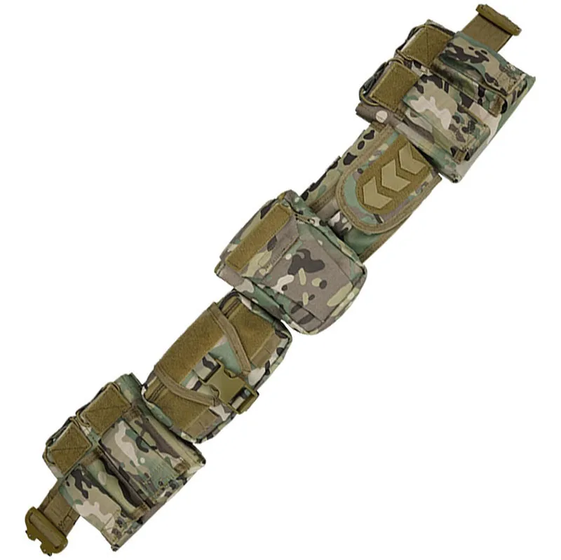 Quick-release Buckle Adjustable Tactical Belt with Accessories Camping and Everyday Use Mountaineering High Duty Belts