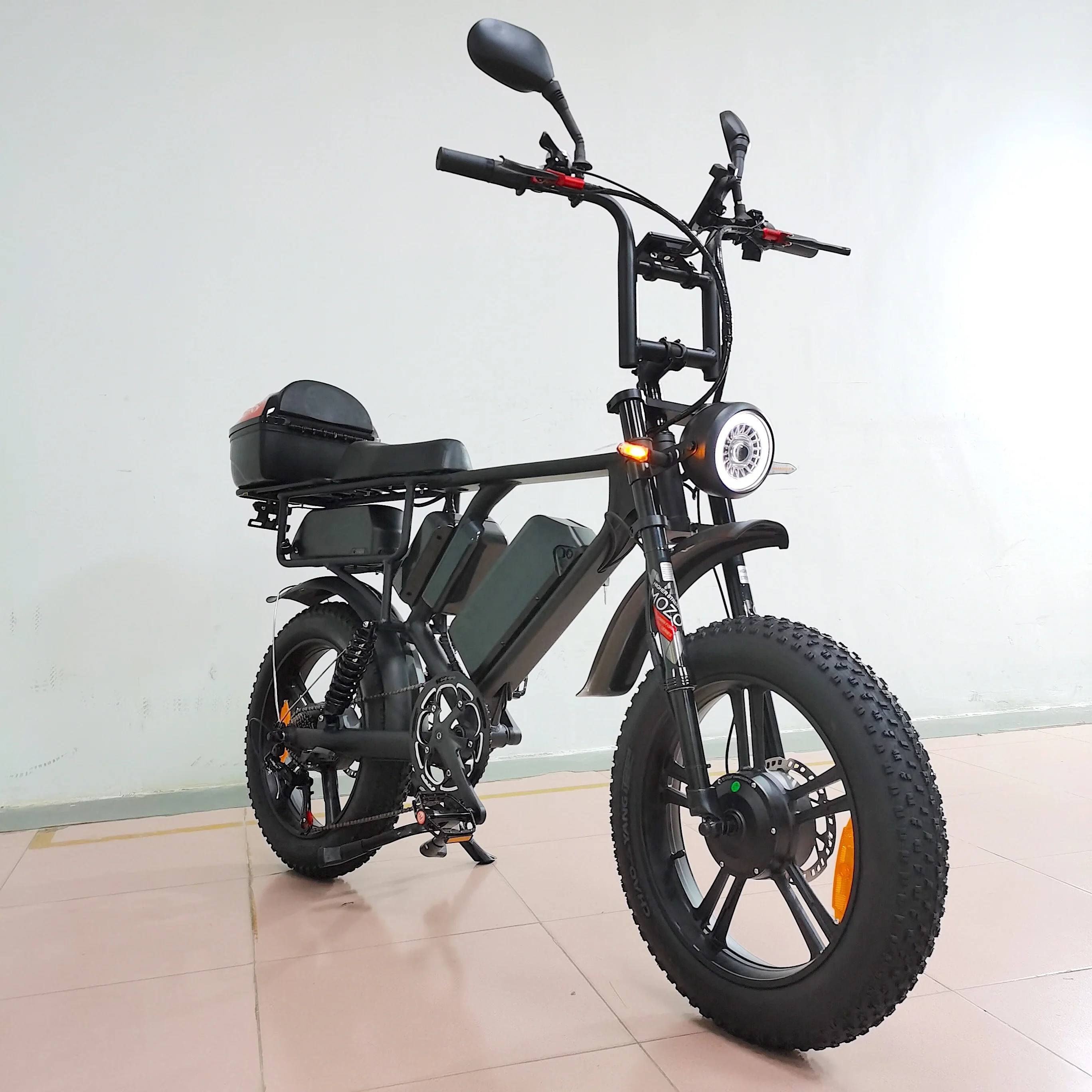 2000w Dual Motor Dual Battery 52v 44ah Electric Bicycle Electric Ebike