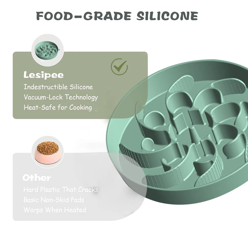 Silicone Anti-Suffocation Interactive Slow Food Dog Bowl with Suction Cup Anti-Slip Pet Bowls & Feeders factory