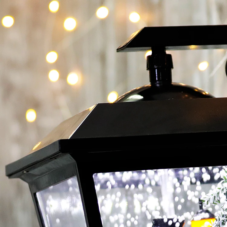 Snowing Decor Lantern  Music Lamp With Snow Blowing for Decoration