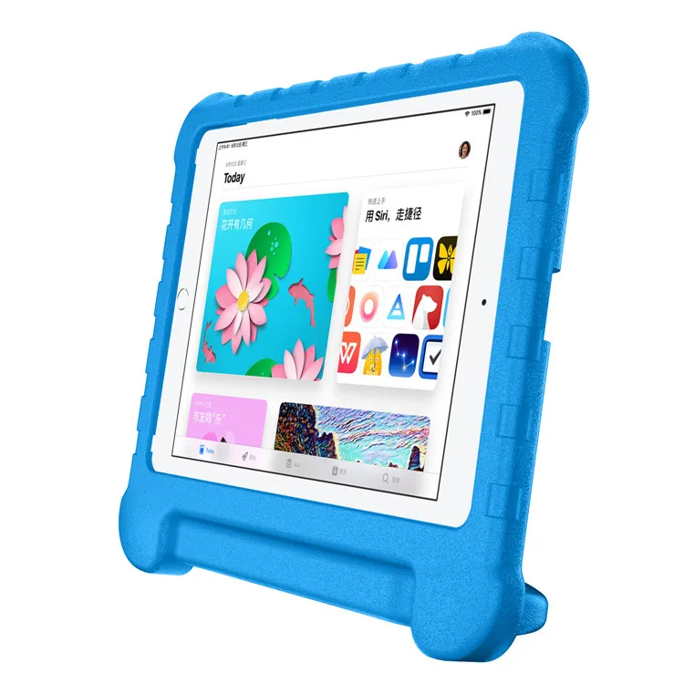 product laudtec cartoon eva shockproof blue kids eva tablet cover case for ipad 10th gen air 4 5 109 inch case with handle-2