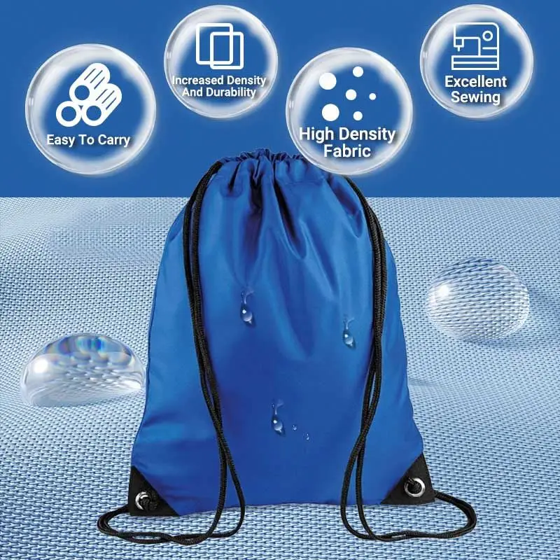 Sublimation String Nylon Waterproof Drawstring Bag Custom logo Polyester Custom Backpack Gym Sport Drawstring Bag with logo