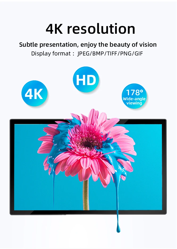 Indoor Ultra thin Wall mounted LCD screen-big sizes