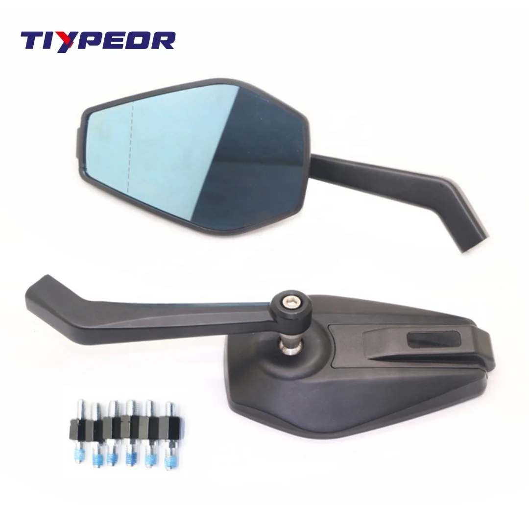 TIYPEOR Factory Direct Universal Convex Lens Motorcycle Rearview Mirror Alloy Aluminium Accessory Sale Scooter Bike Reversing