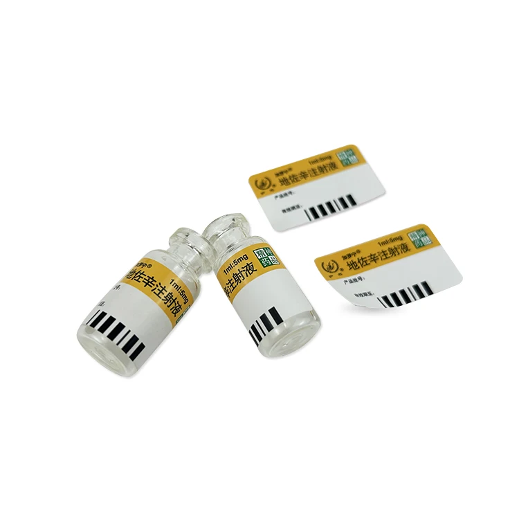 Fabriksdirekt Anpassad 10 ml 5 ml Flasktillbehör Tryckbar Förpackningsetikett Farmaceutisk Fullfärgstryckt Småetiketter