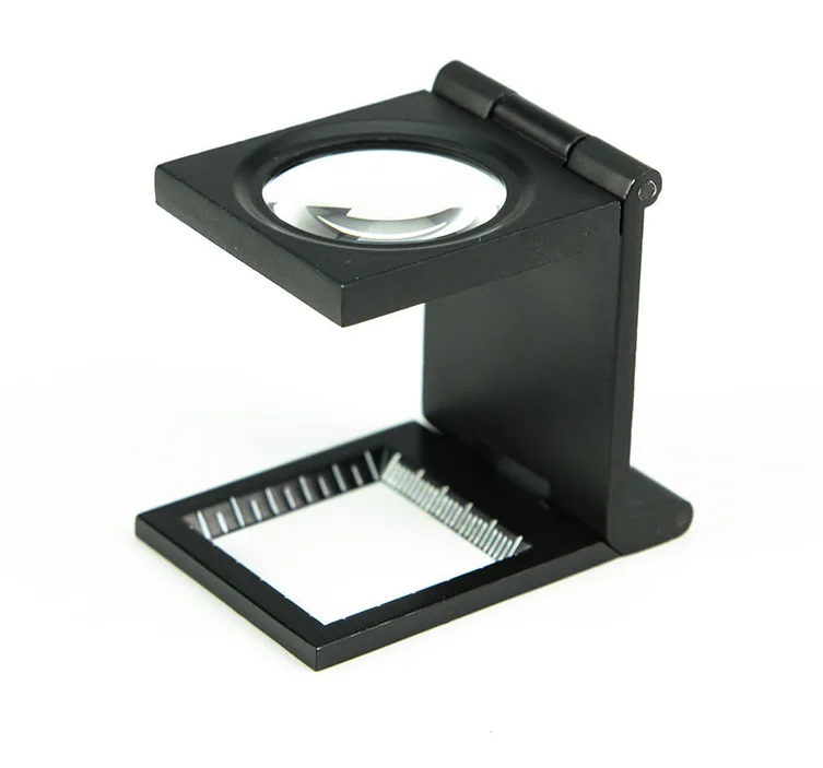 Details about   Binger BG801 10x compact metal folding magnifier optical glass linen tester 