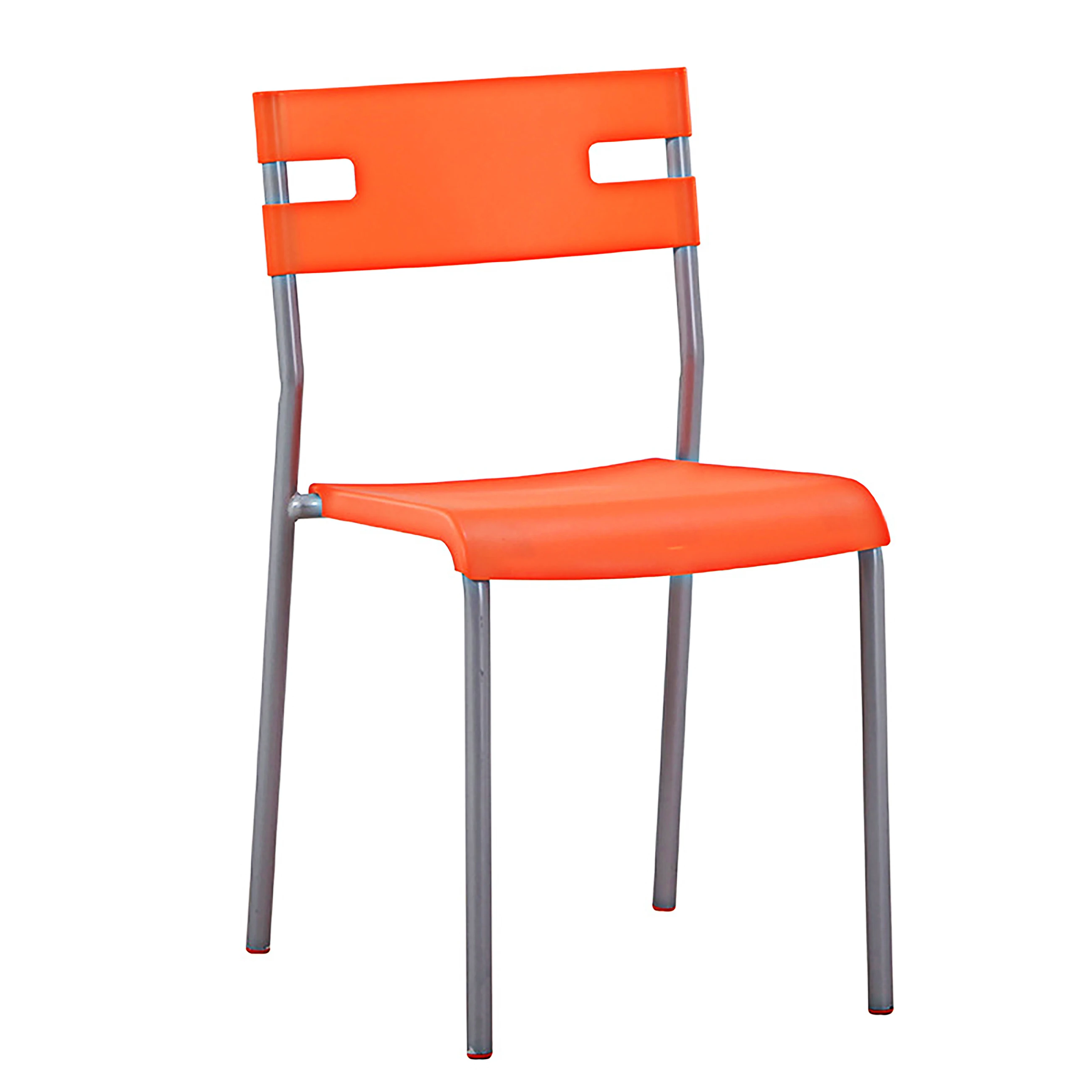 Оптовая продажа, уличные полипропиленовые стулья для кафе с металлическими ножками, пластиковый обеденный стул, Штабелируемый