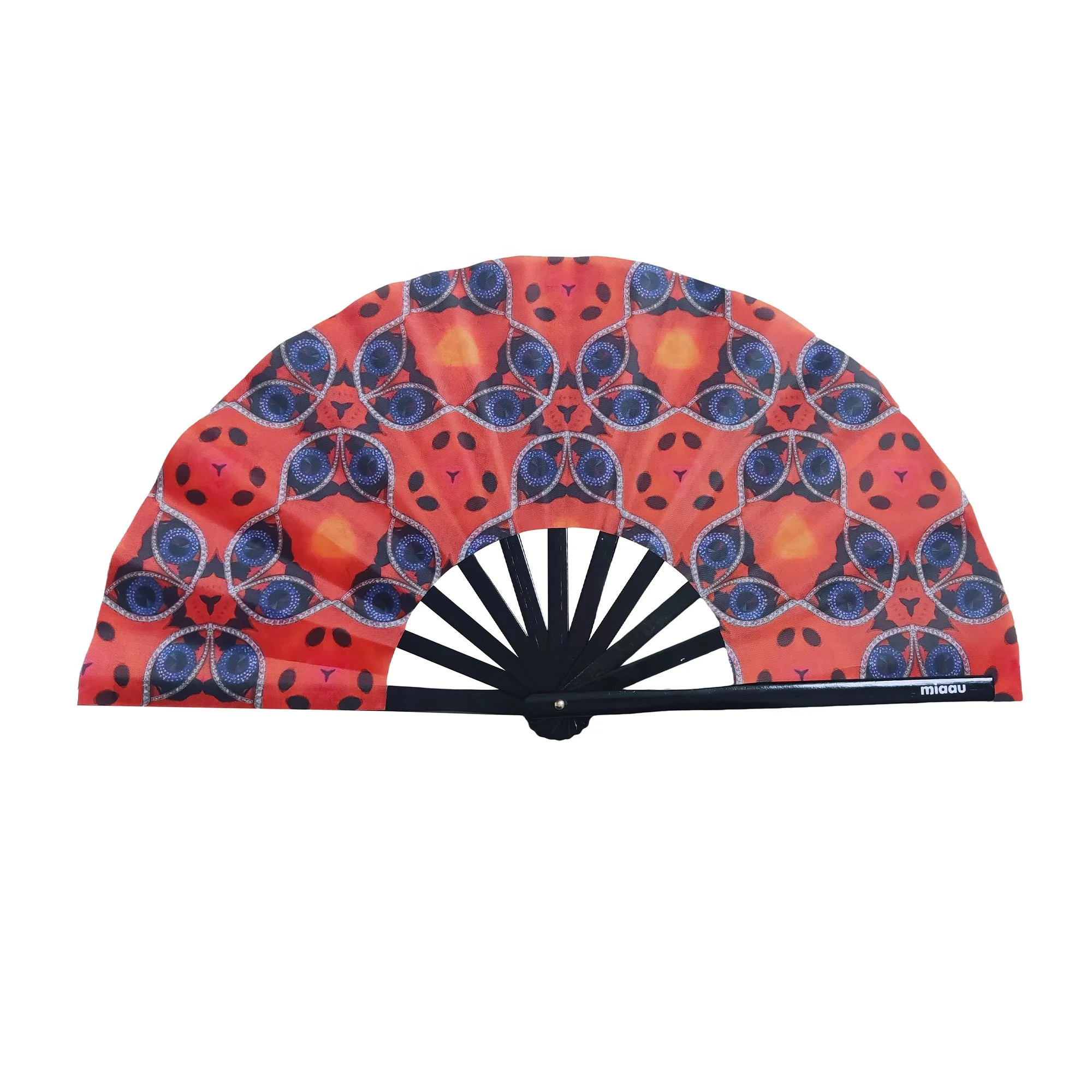 Custom Printed Bamboo Large Hand Folding Fan for Promotional Gifts